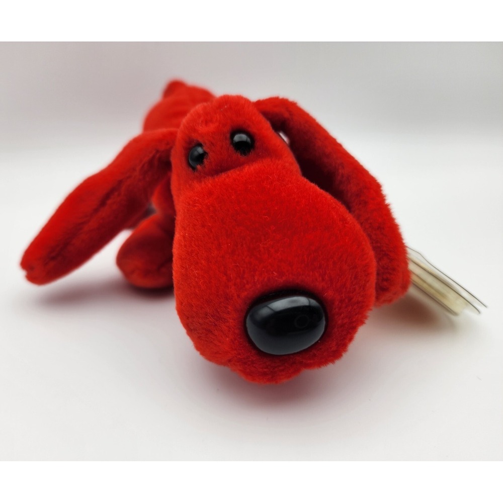 Plush‎ Rover Red Dog 1996 Ty Beanie Baby Vintage New PVC Pellets 8"